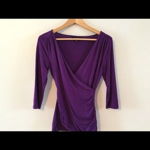 Banana Republic 3/4 sleeve purple top XS